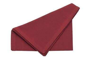 Set of Four Merlot Red Napkins folded elegantly for stylish table settings.