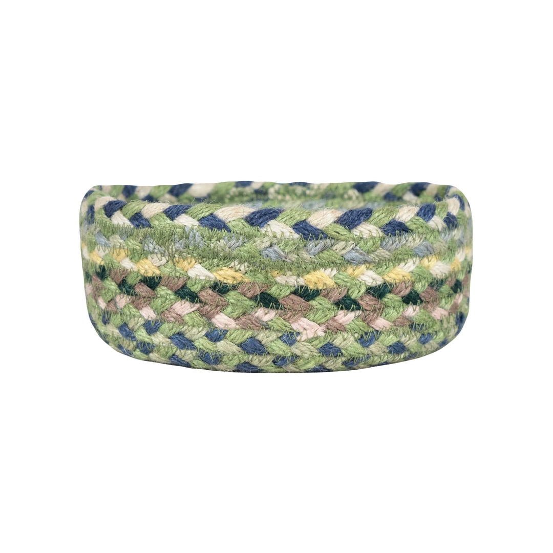 Mint Green Jute Mini Basket from Source for the Goose Devon, featuring rustic braided texture.