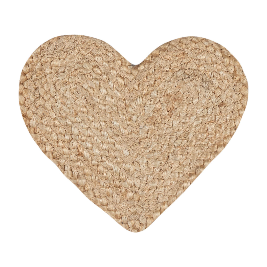 Heart Shaped Coaster in Natural Jute for sale at Source for the Goose, Devon