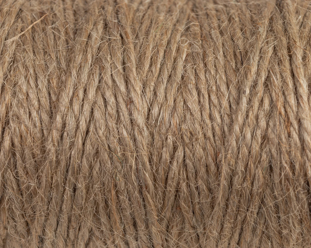 Nutscene Jute Twine on Hanging Recycled Lancashire Mill Bobbin, showcasing natural fibers for crafts and decor.