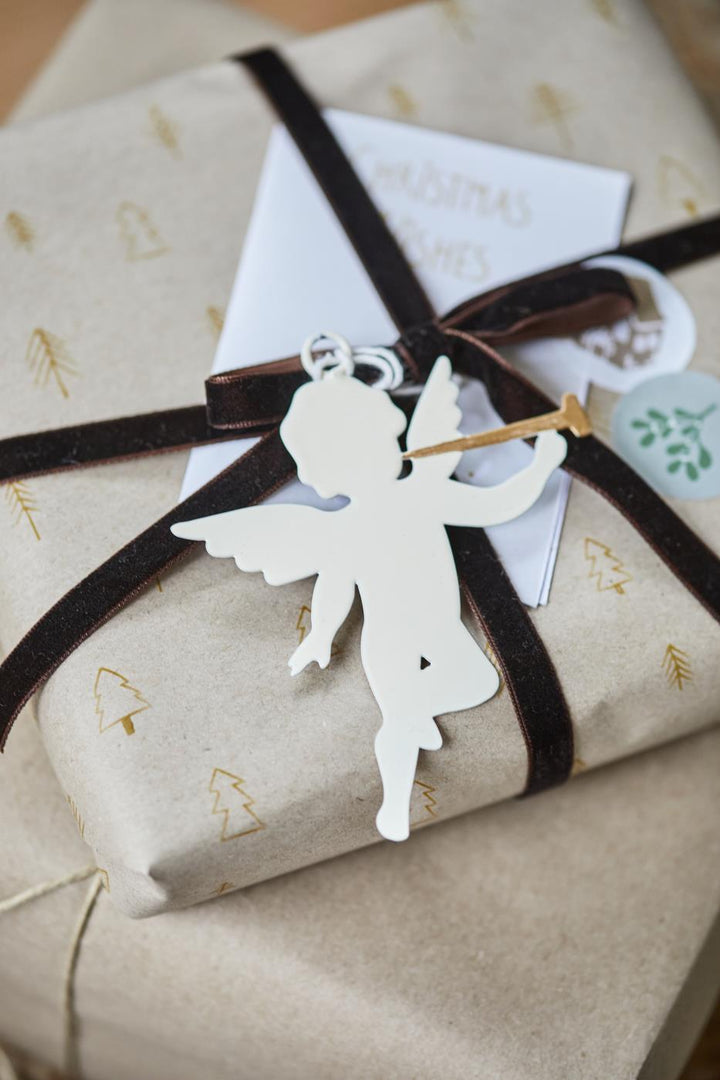 Nostalgic Handmade Christmas Angel with Trumpet for sale at Source