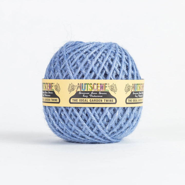 Nutscene Heritage Colourful Jute Twine Ball - Small in blue, perfect for crafts and gardening.