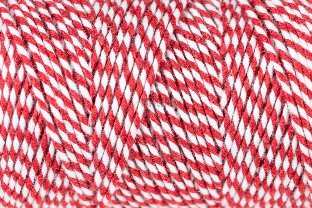 Nutscene Candy Twist Twine - Red and White spool for crafts, gift wrapping, and festive décor.