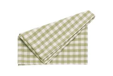 Pale Olive Gingham Napkin Set by Source for the Goose, featuring a charming green and white check pattern.