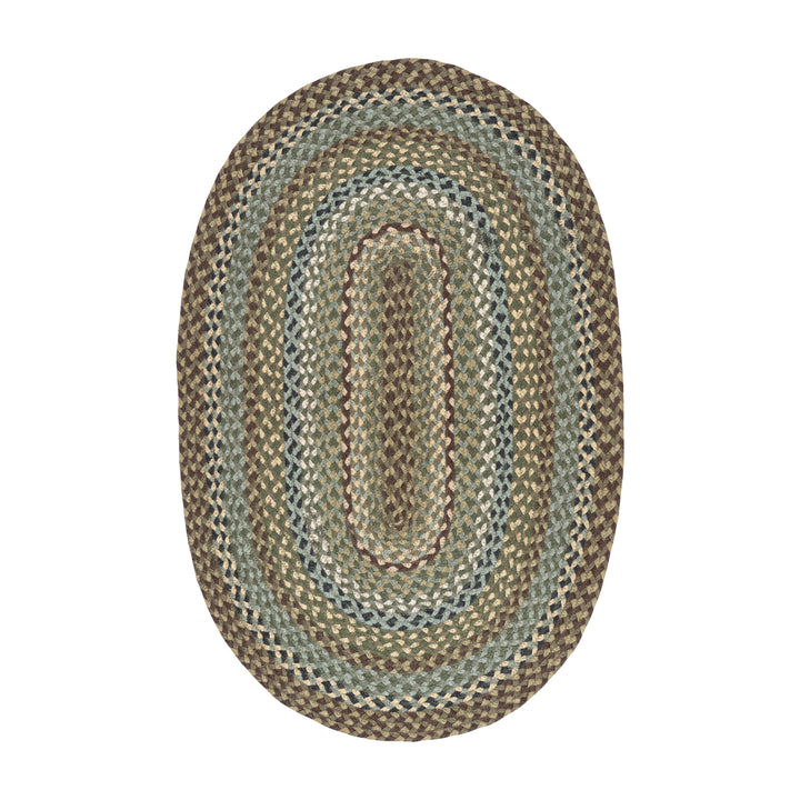 Hedgerow Oval Organic Jute Braided Rug for sale at Source for the Goose, Devon
