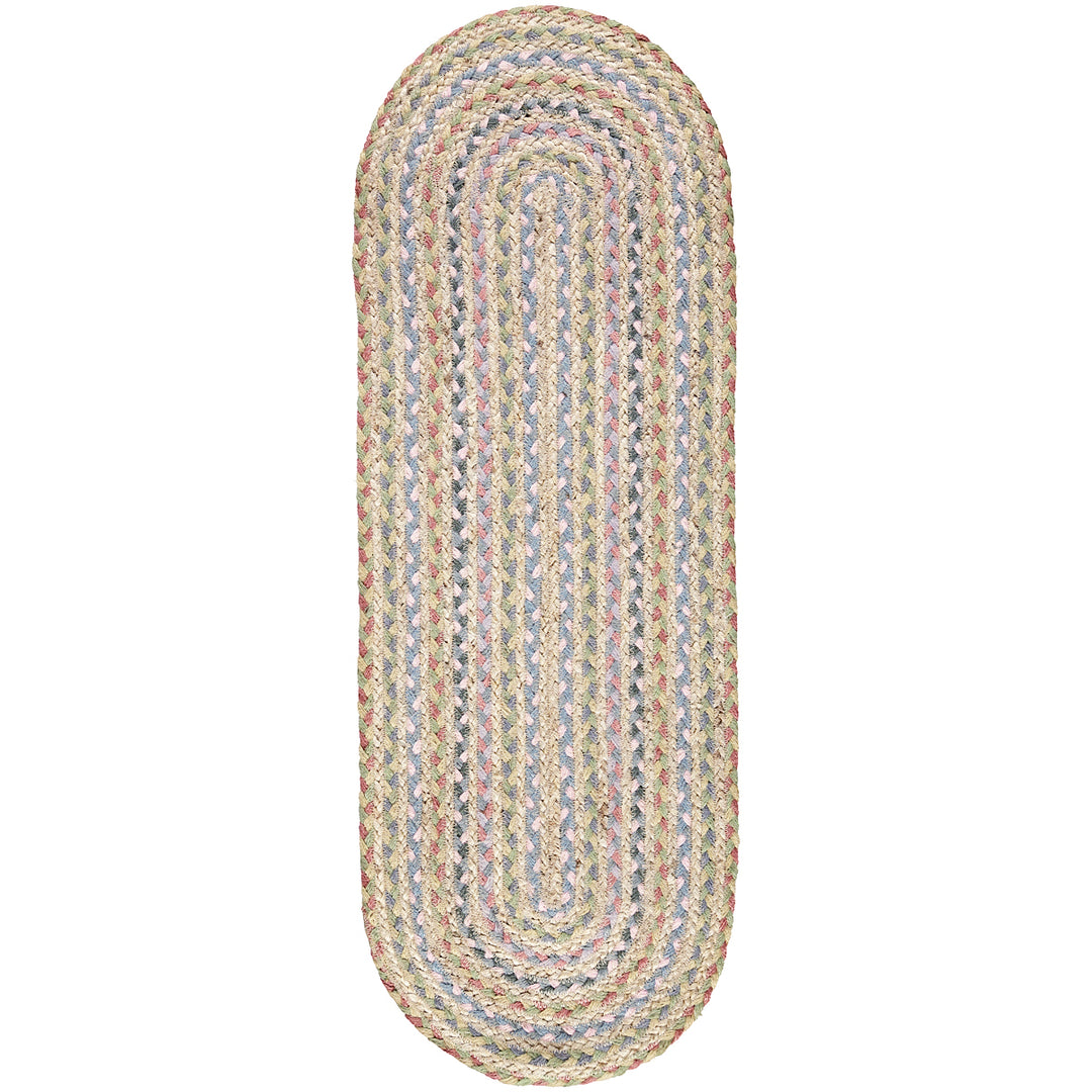 Pastel Fairisle jute table runner from Source for the Goose, adding rustic charm to any dining setting.