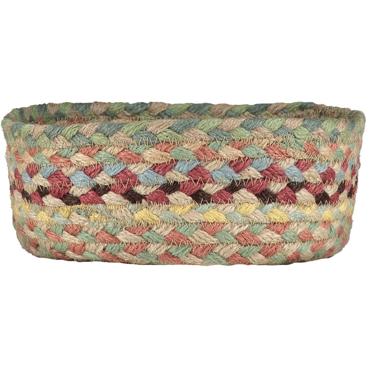 Pampas Jute Mini Basket handmade from quality jute, featuring a vibrant, rustic color palette for stylish storage.