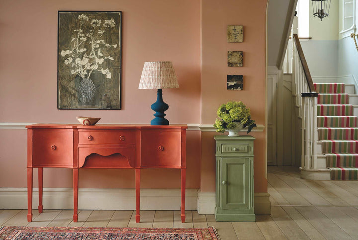 Console Table painted in Paprika Red Chalk Paint 