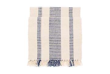 Recycled Cotton Blue Stripe Table Runner for sale at Source for the Goose, Devon