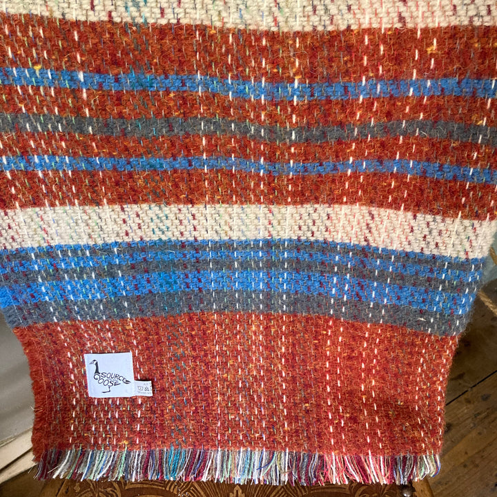 Throw made from recycled wool for sale at Source for the Goose, Devon