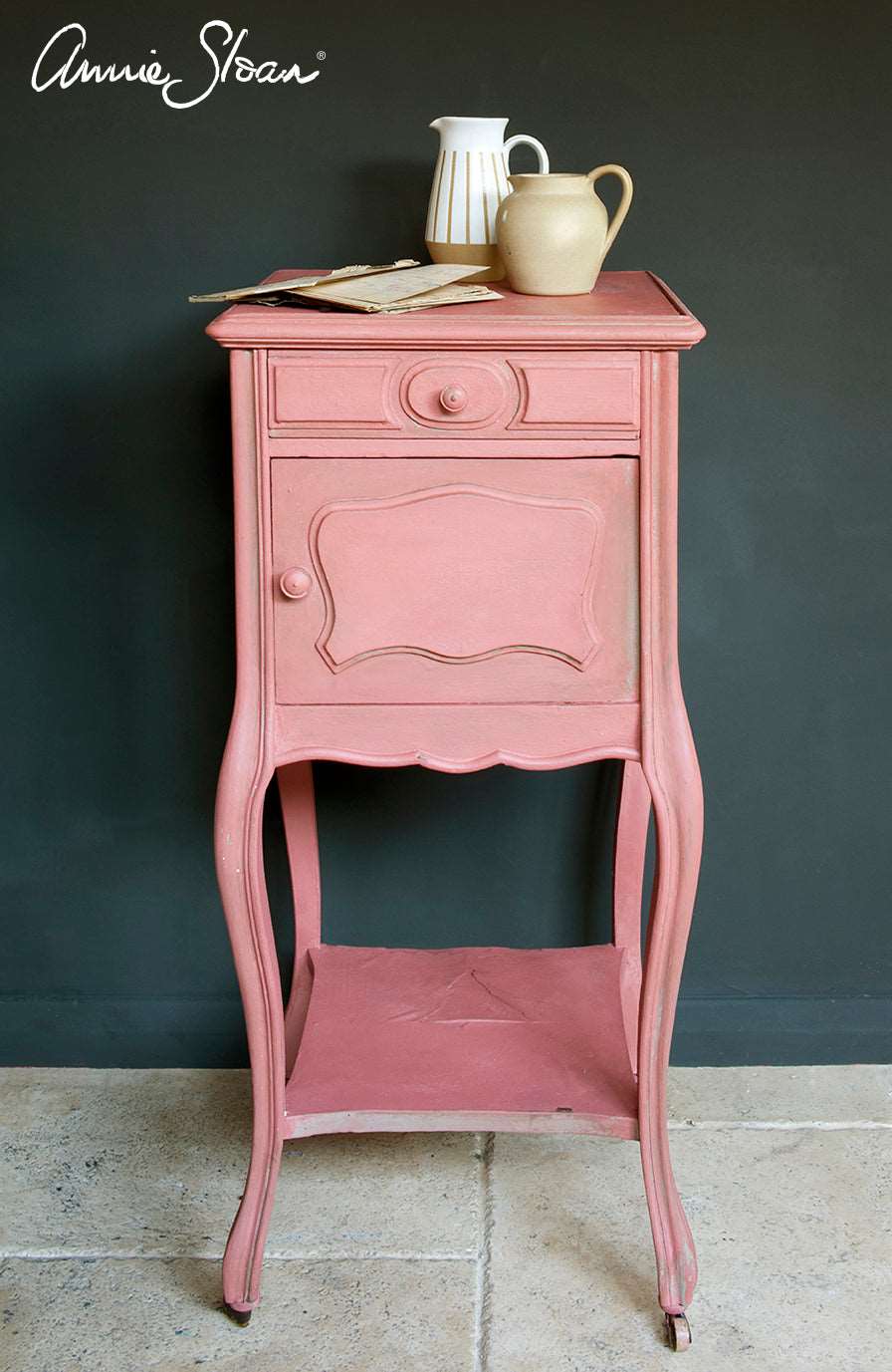 French style pot cupboard painted in Annie Sloan Scandinavian Pink Chalk Paint