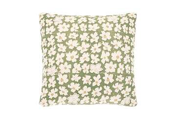 Soft Green Daisy Cushion for sale at Source for the Goose, Devon