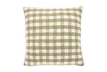 Soft Green Gingham Cushion for sale at Source for the Goose, Devon