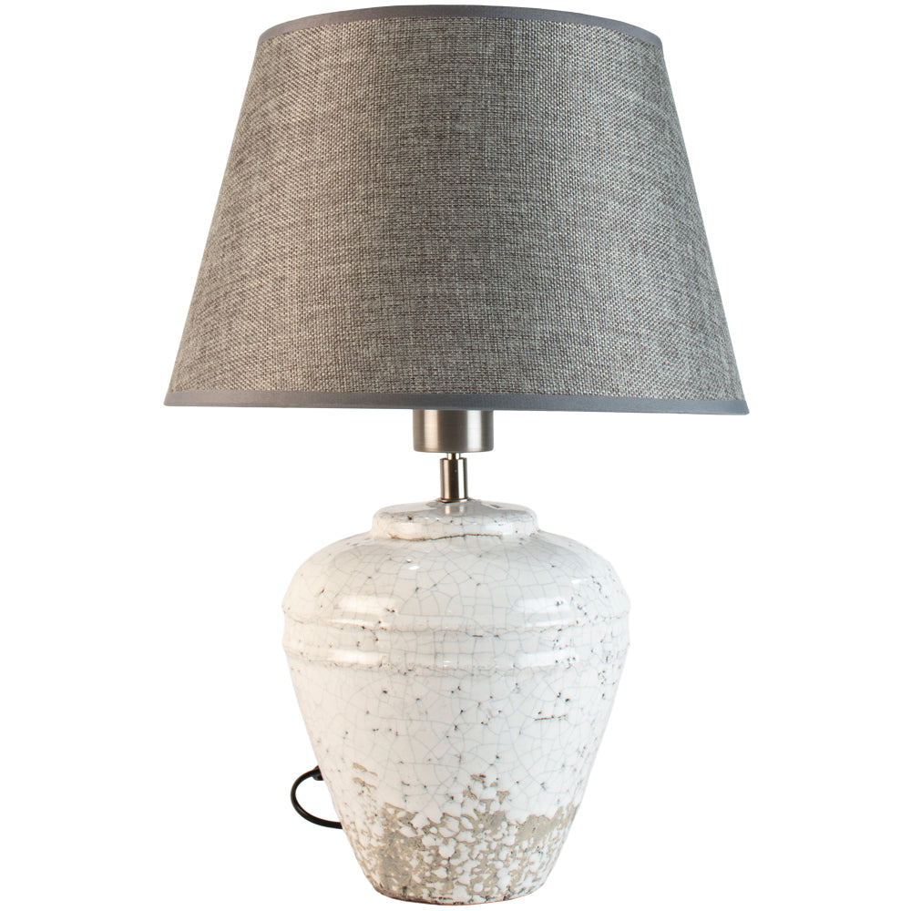 Vesta Crackle Glaze Stoneware Table Lamp for sale at Source for the Goose 