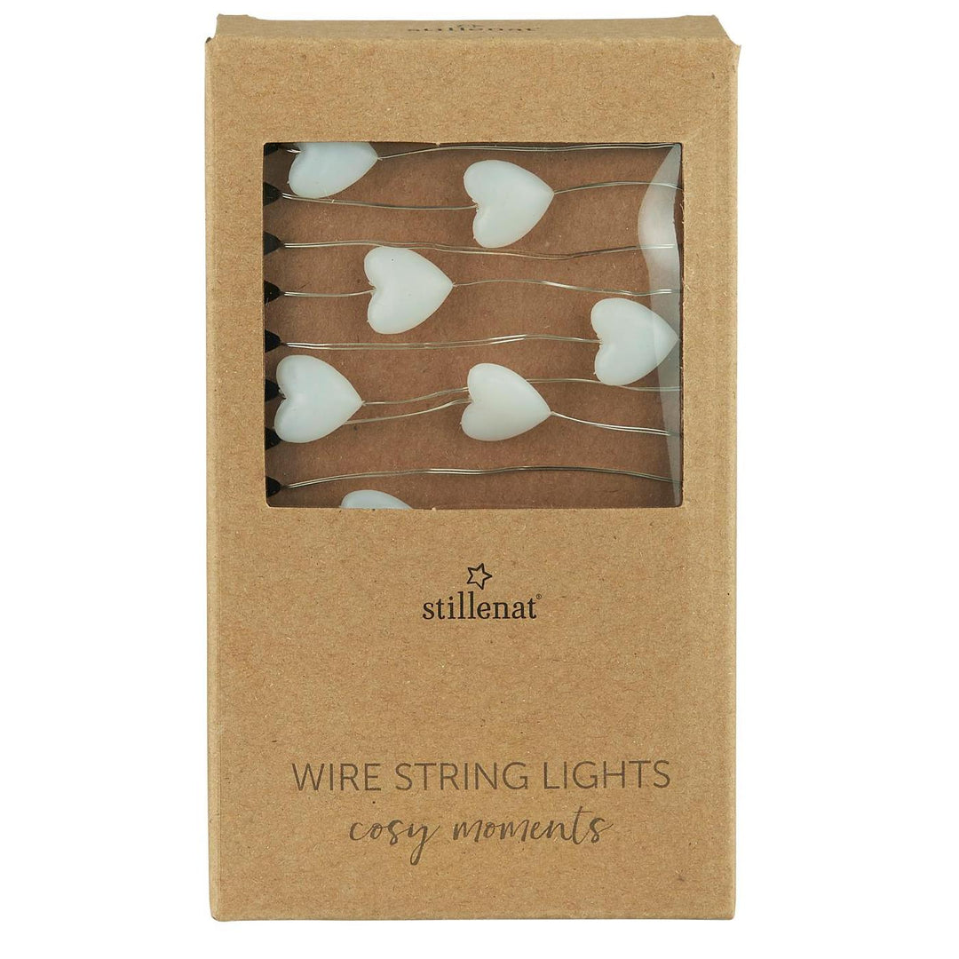 Box of Wire String Heart Lights for cozy moments, perfect for Christmas decor and festive celebrations.