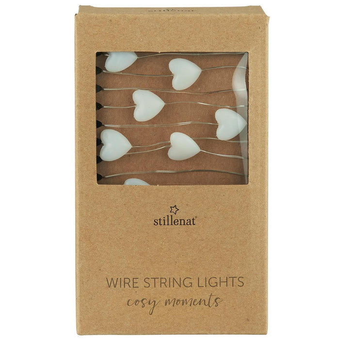 Box of Wire String Heart Lights for cozy moments, perfect for Christmas decor and festive celebrations.