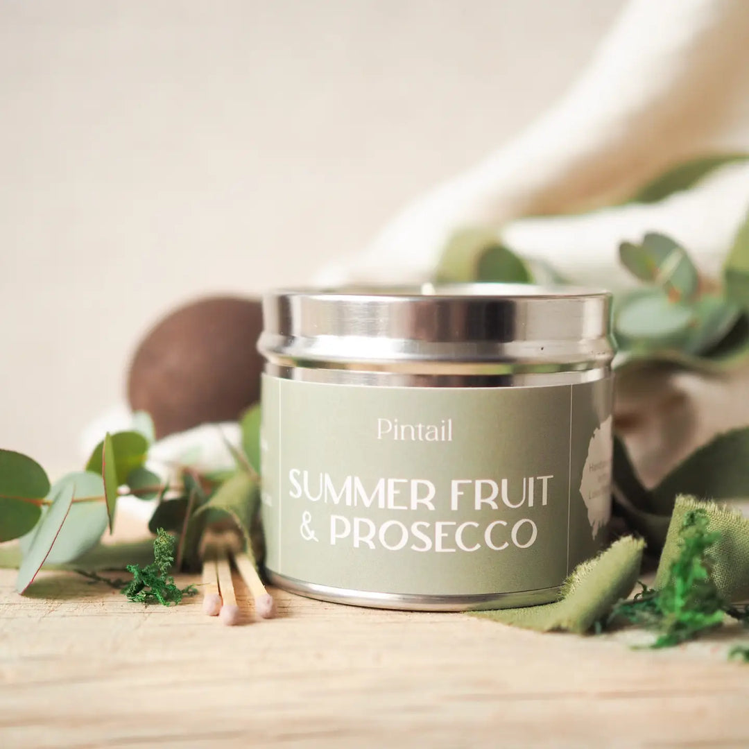 Summer Fruit and Prosecco Paint Pot Candle for sale at Source for the Goose, Devon