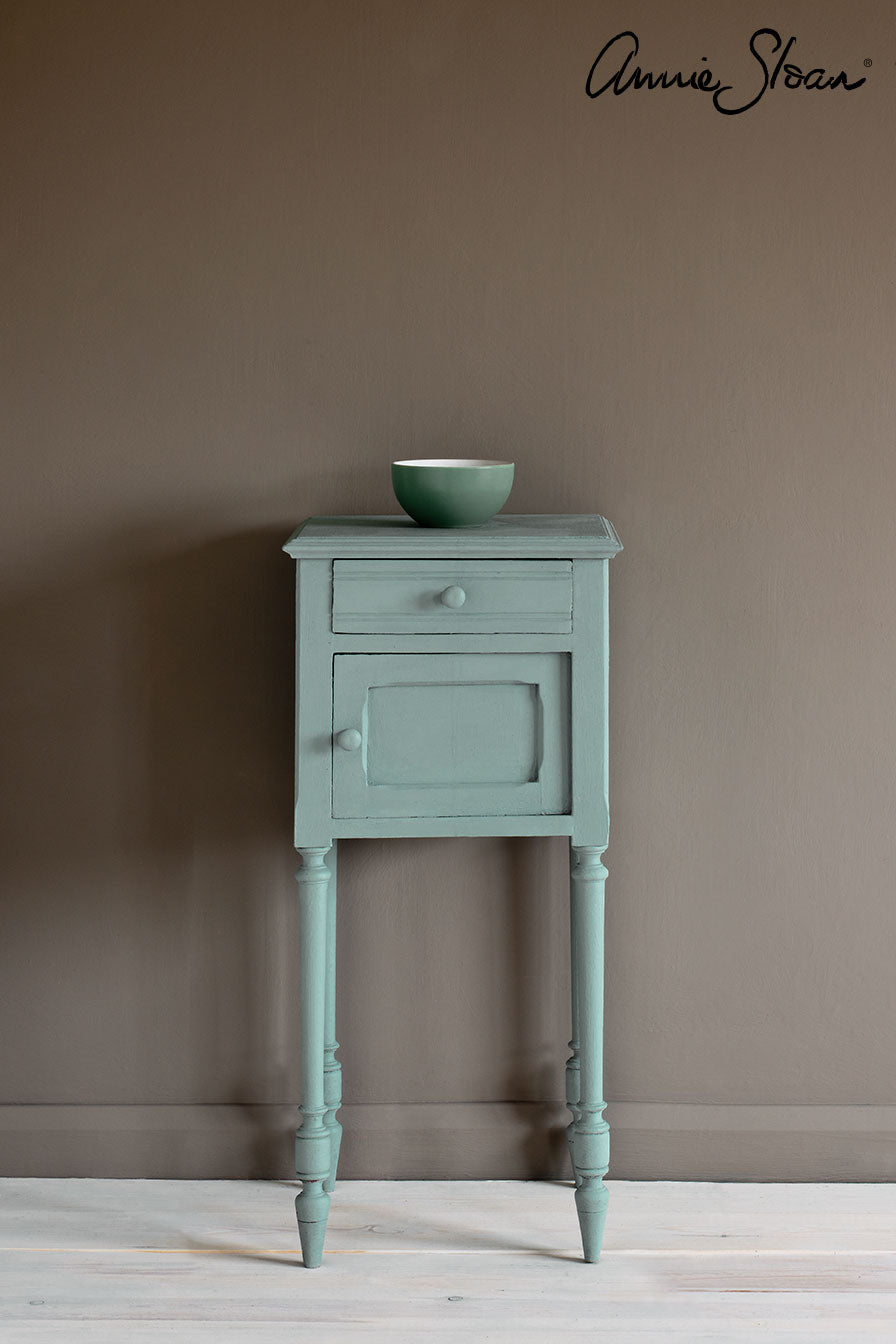 French pot cupboard painted in Annie Sloan Svenska Blue