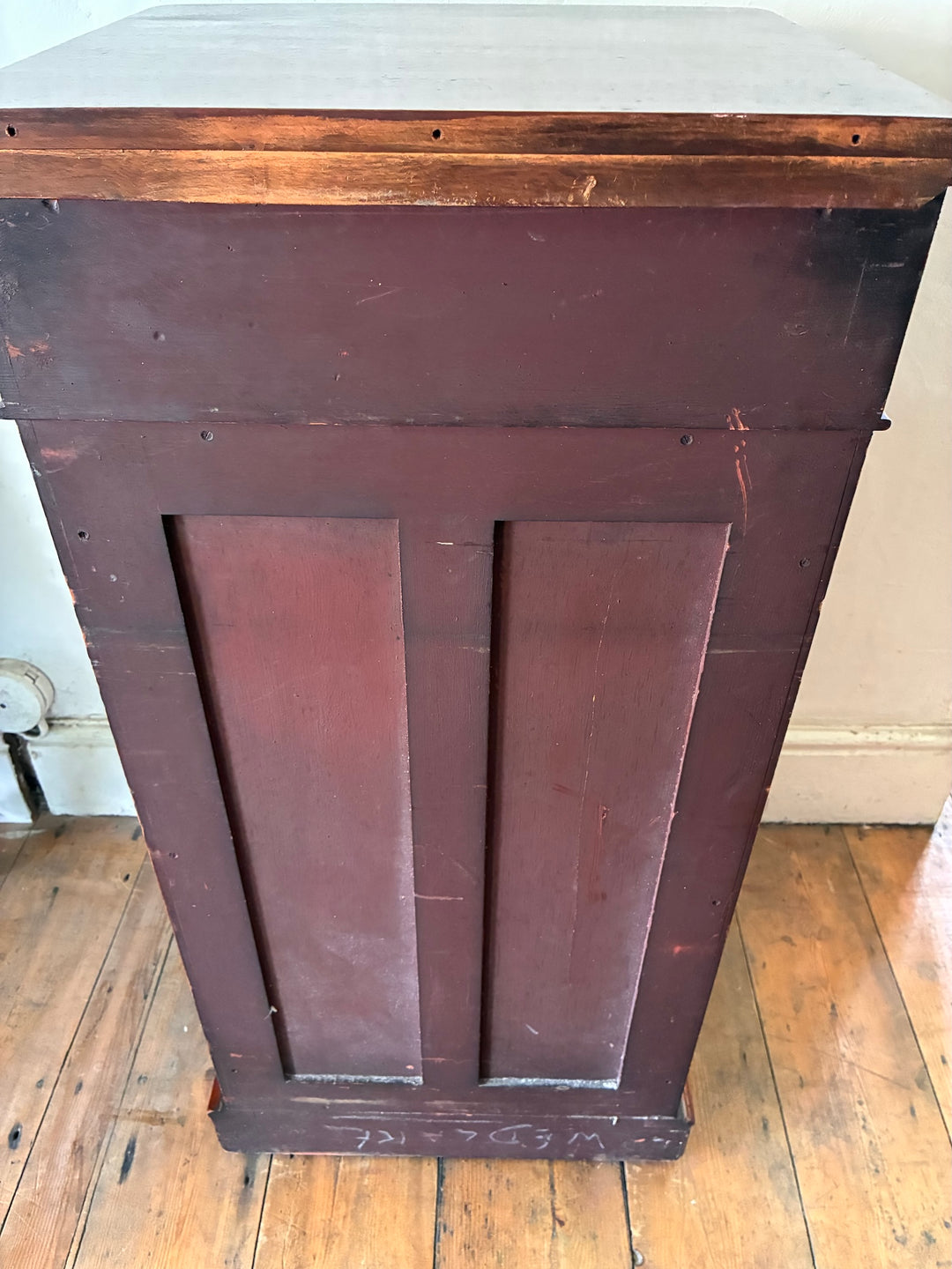 Tall Victorian Mahogany Pot Cupboard featuring rich mahogany finish and arched panel front for elegant storage.