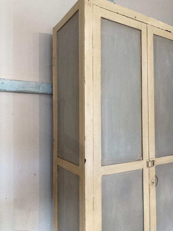 panelled two door painted cupboard for sale at Source for the Goose 