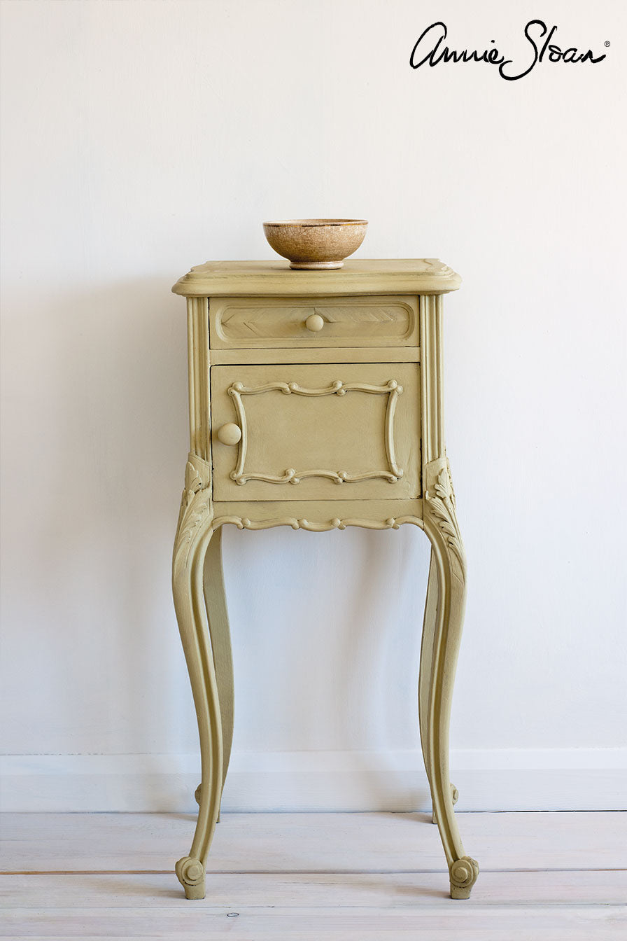 French pot cupboard painted in Annie Sloan Versailles Chalk Paint