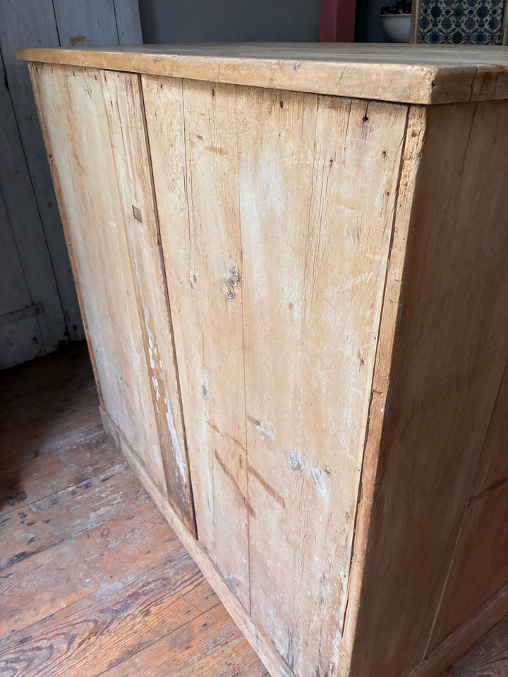 Victorian Antique Pine Chest of Drawers showcasing its natural grain and rustic finish.