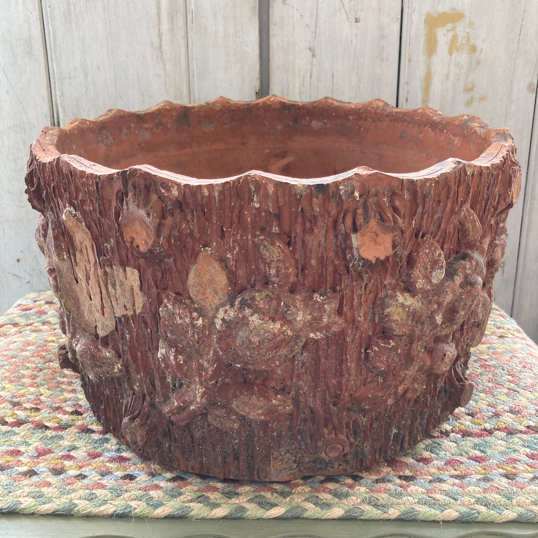 Victorian Terracotta Tree Trunk Planter for sale at Source for the Goose, Devon