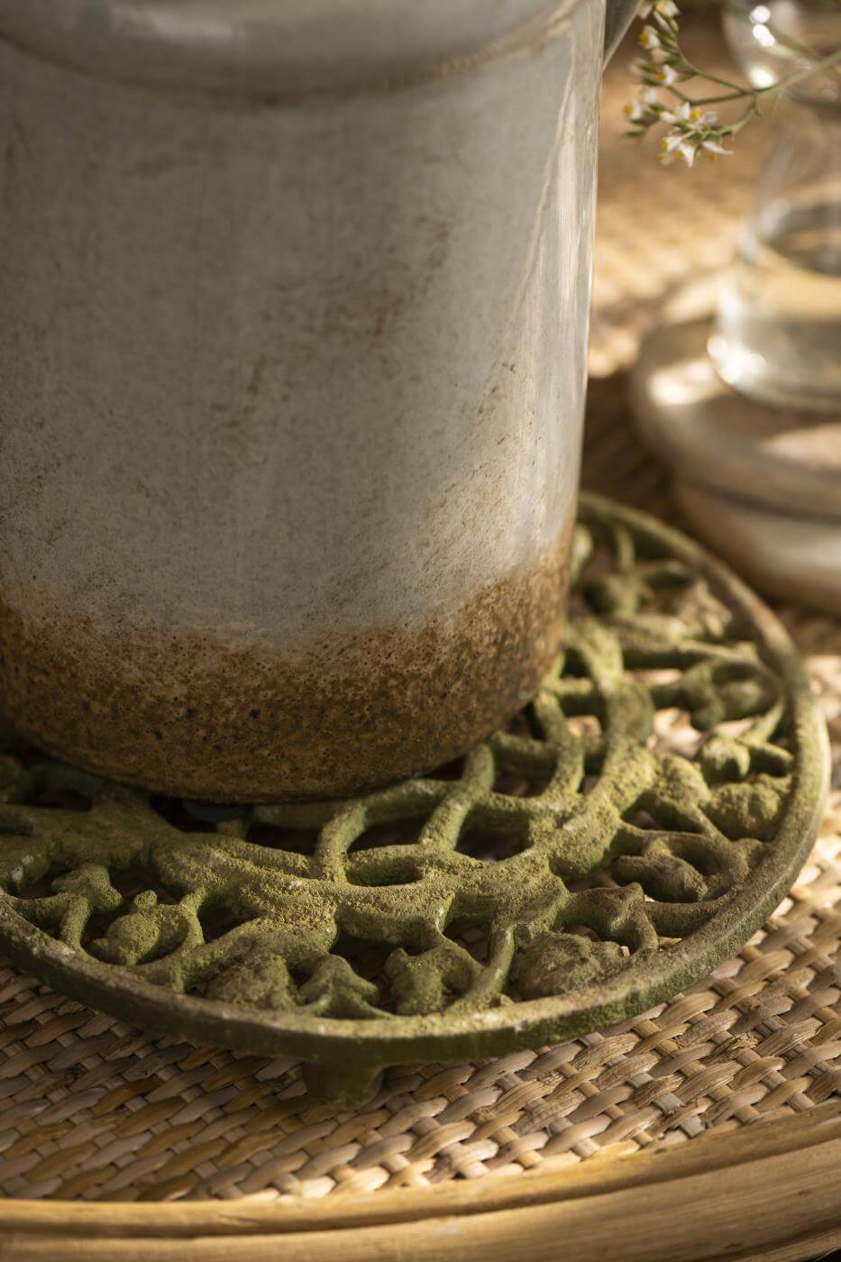 plant pot standing on Vintage Style Trivet for sale at Source for the Goose, South Molton, Devon