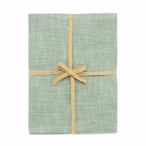 Waltons of Yorkshire Moss Green Chambray Tablecloth