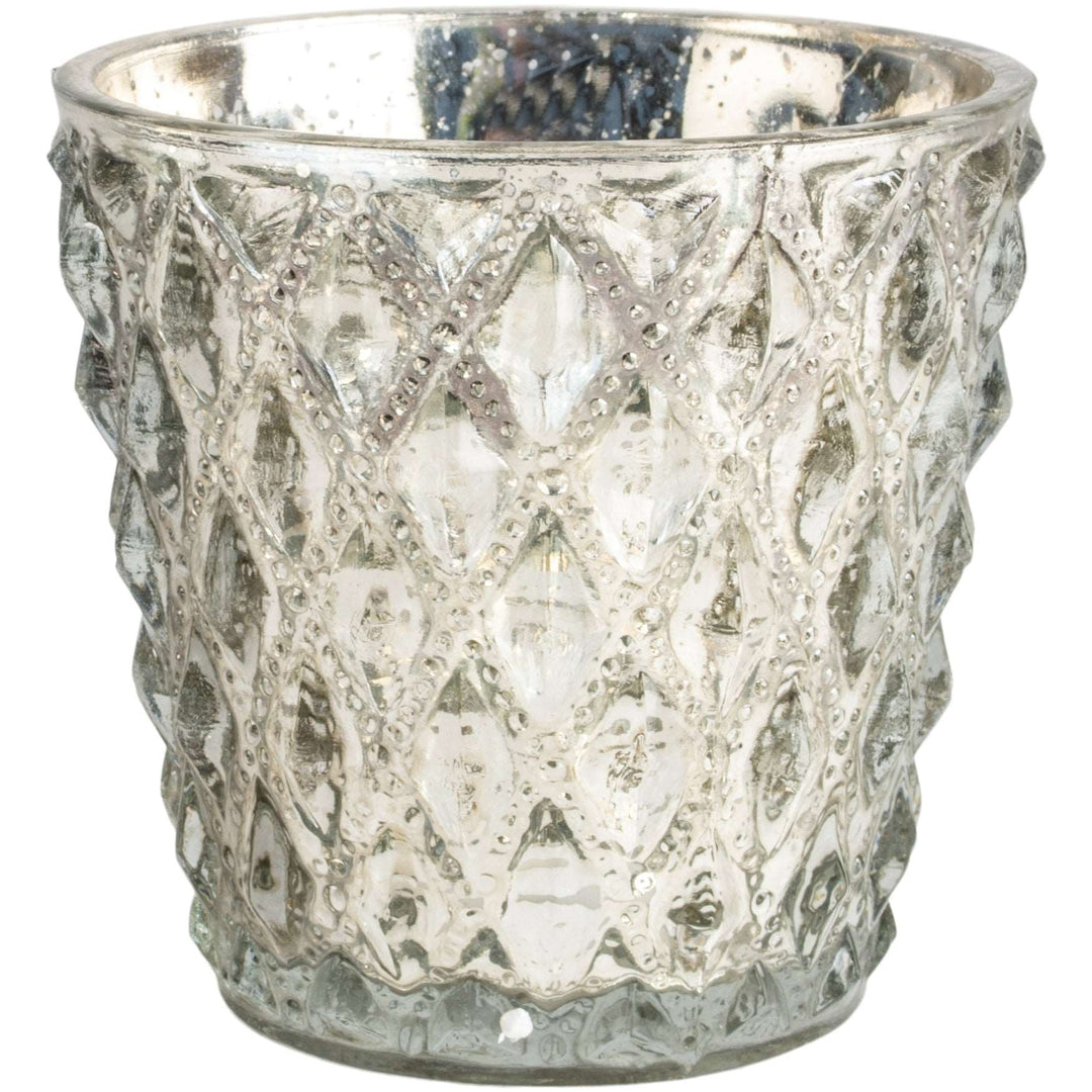 Grand Illusions Antiqued Silver Tealight Holder