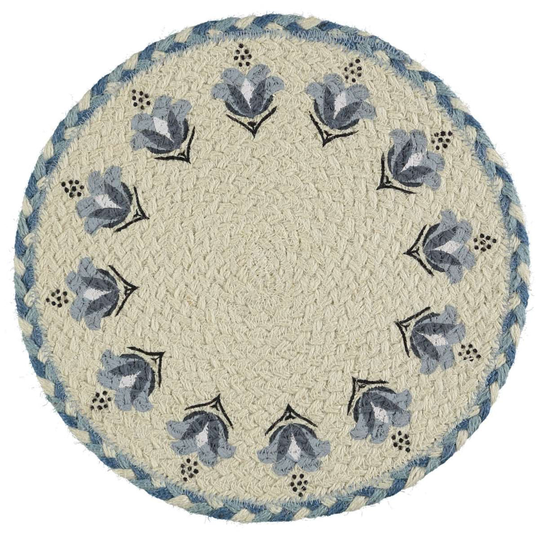 Blue Lily Jute Placemat - Set of Six