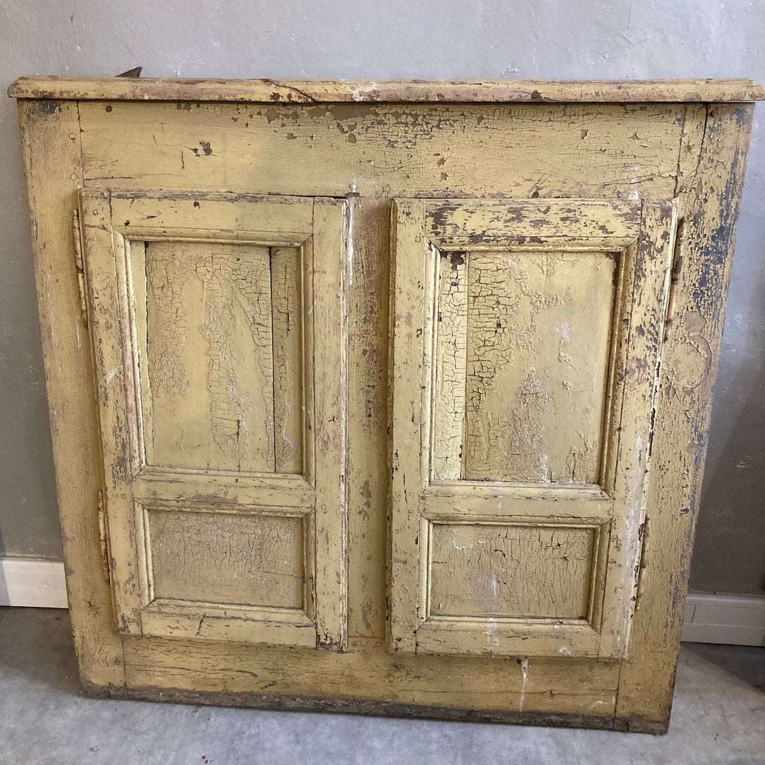 Antique painted french shutter