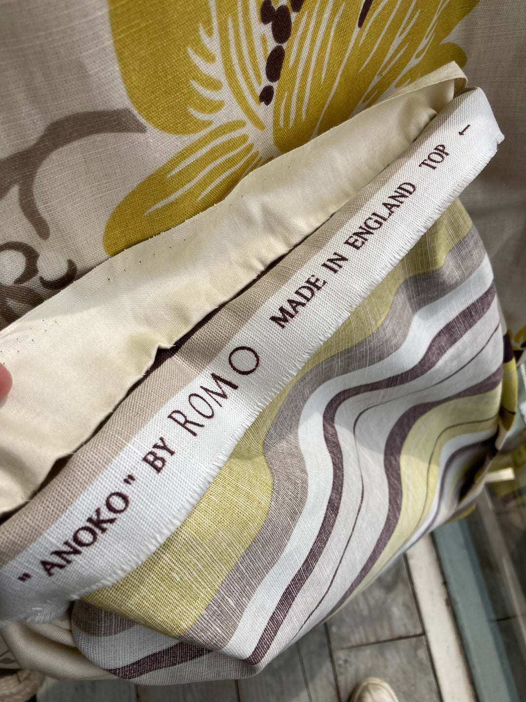 curtains made from Anoko by Romo Fabric