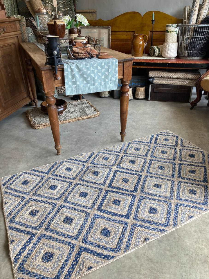 The Braided Rug Mosaic rug at Source for the Goose, Devon