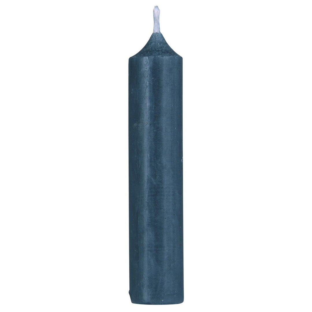 Dusty Blue Stubby Dinner Candle - Bundle of Ten from Source for the Goose Devon, ideal for elegant dining.