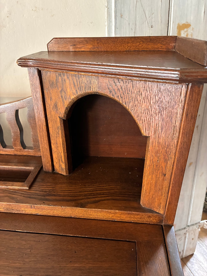Close-up of the charming alcove on an Edwardian Lady's Writing Desk from Source for the Goose Devon.