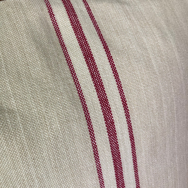 red striped ticking cushion