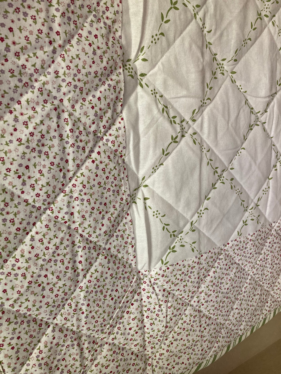 Danishville green and pink quilt