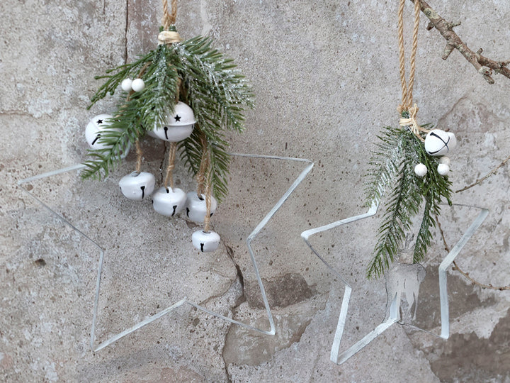 Hanging Stars with greenery and  Bells for sale at Source