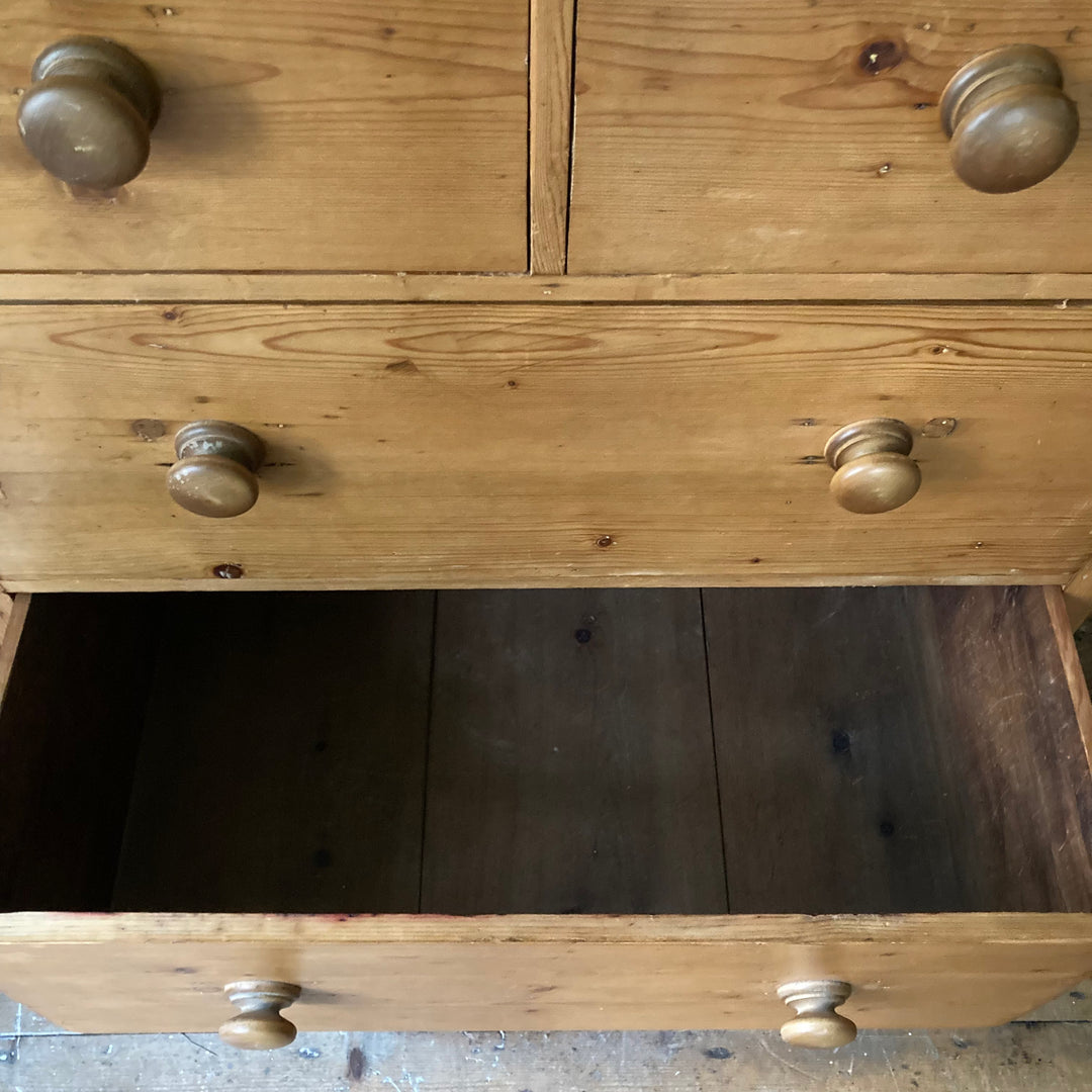 two over two chest of drawers in vintage pine
