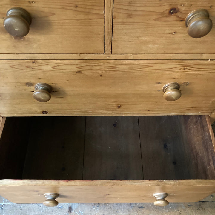 two over two chest of drawers in vintage pine