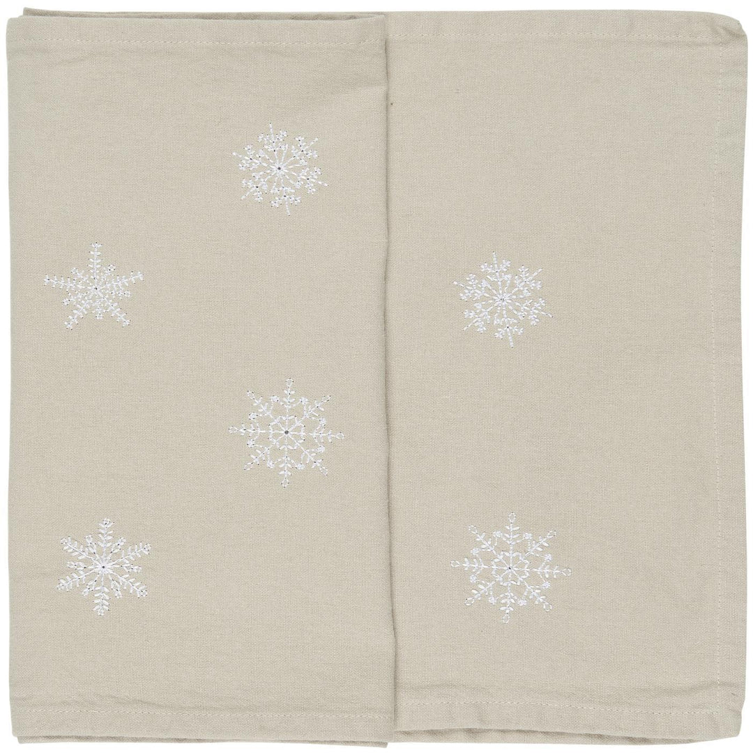 Linen Look Snowflake Table Runner for sale at Source for the Goose 