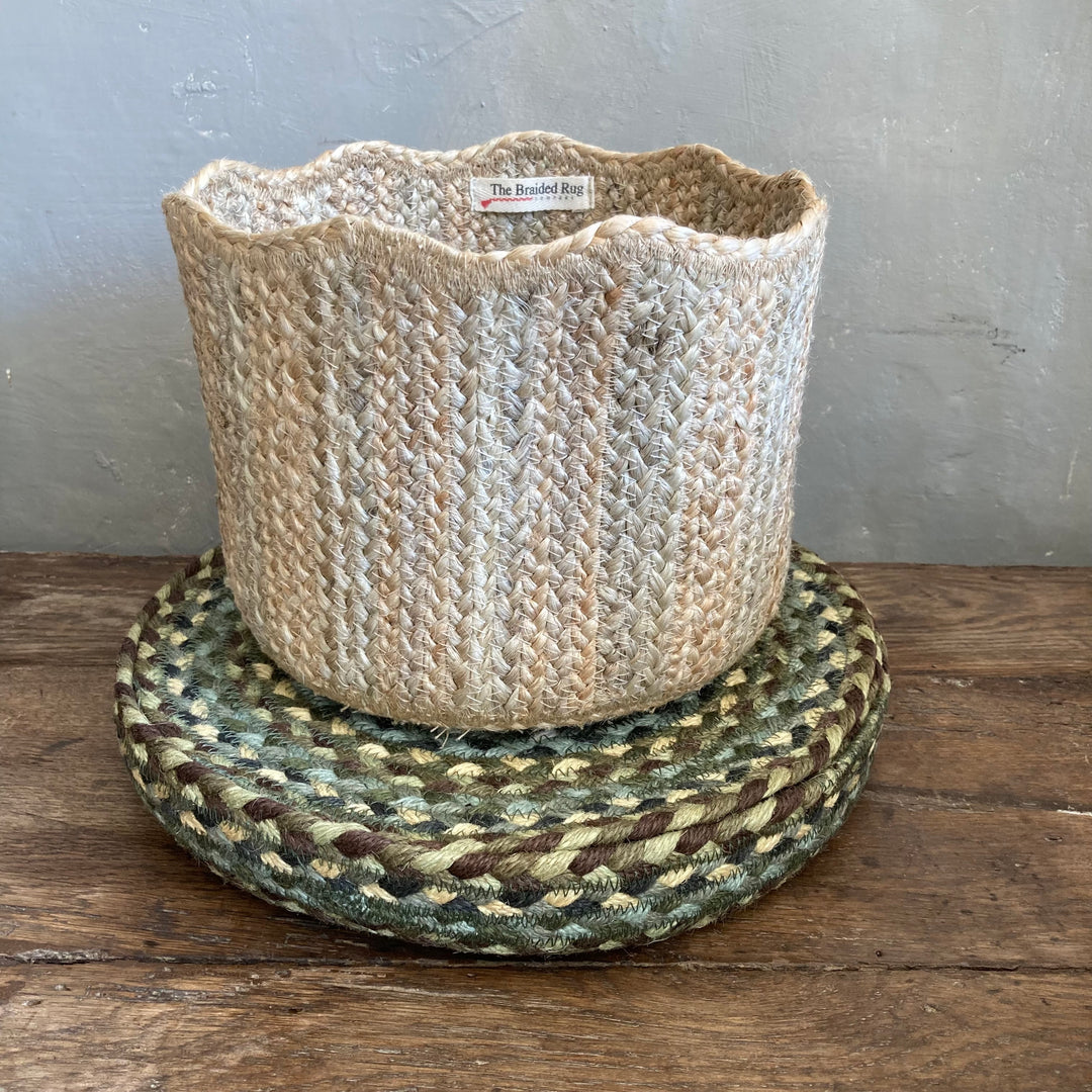 Natural Stripe Jute Tulip Basket for sale at Source for the Goose, Devon