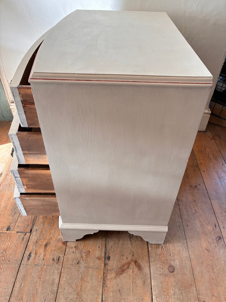 The Georgian Ribbon Chest of Drawers- Hand Painted, vintage home decor with four drawers in Devon.