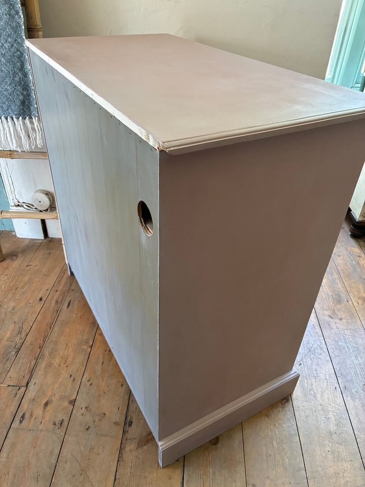 Pretty Painted Cupboard by Source for the Goose, featuring heather tones, ideal for stylish storage in your home.