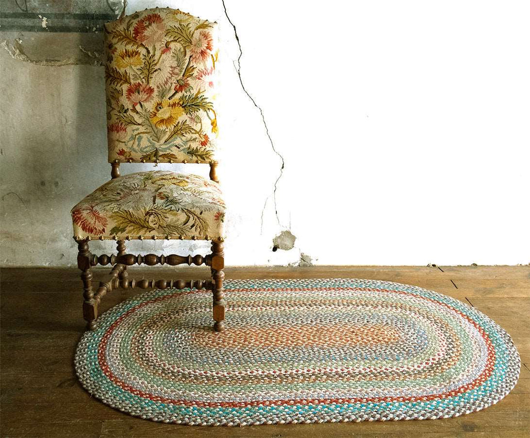 Carnival Organic Jute Braided Rug at Source for the Goose, Devon