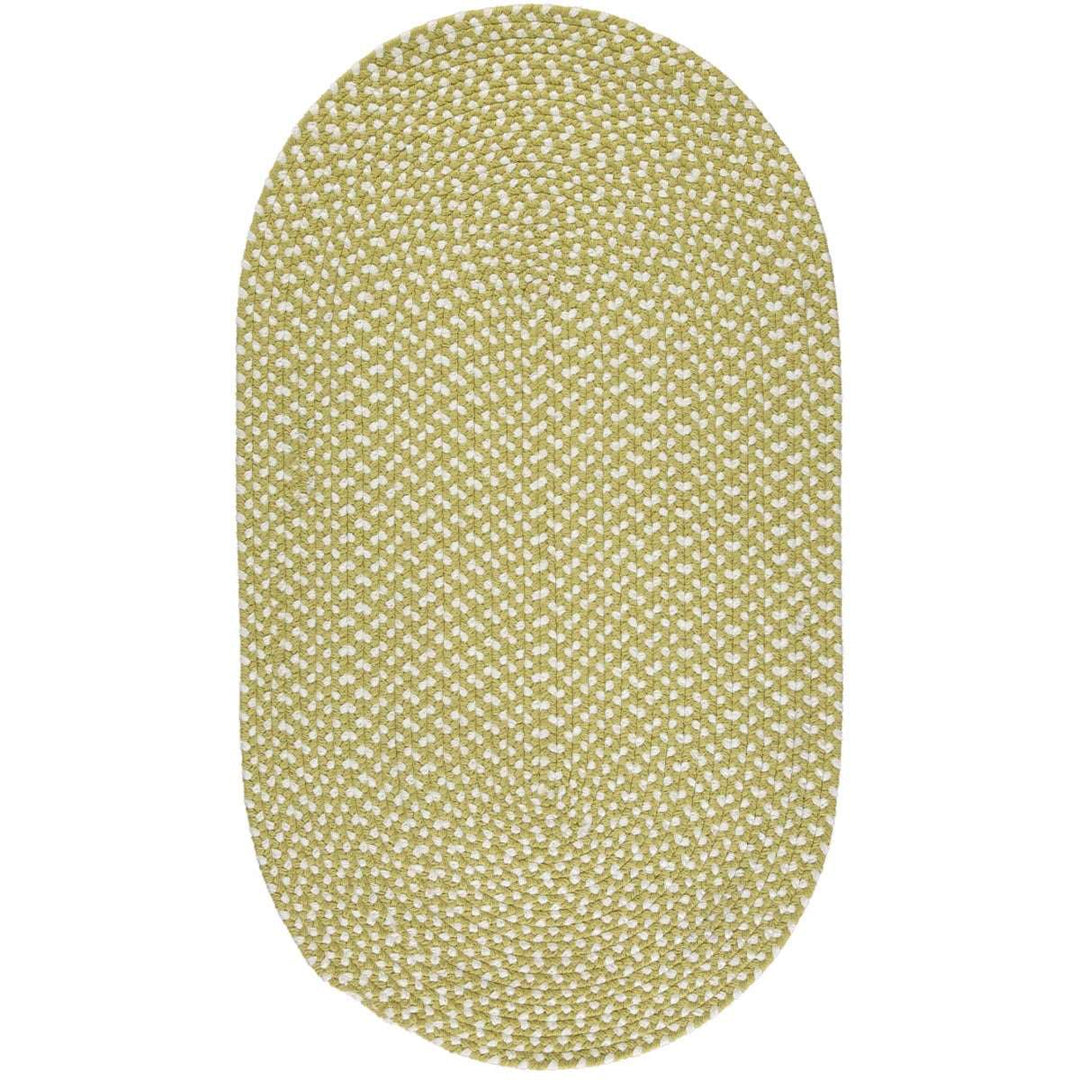 Eco Oval Apple Green Rug by the Braided Rug Company
