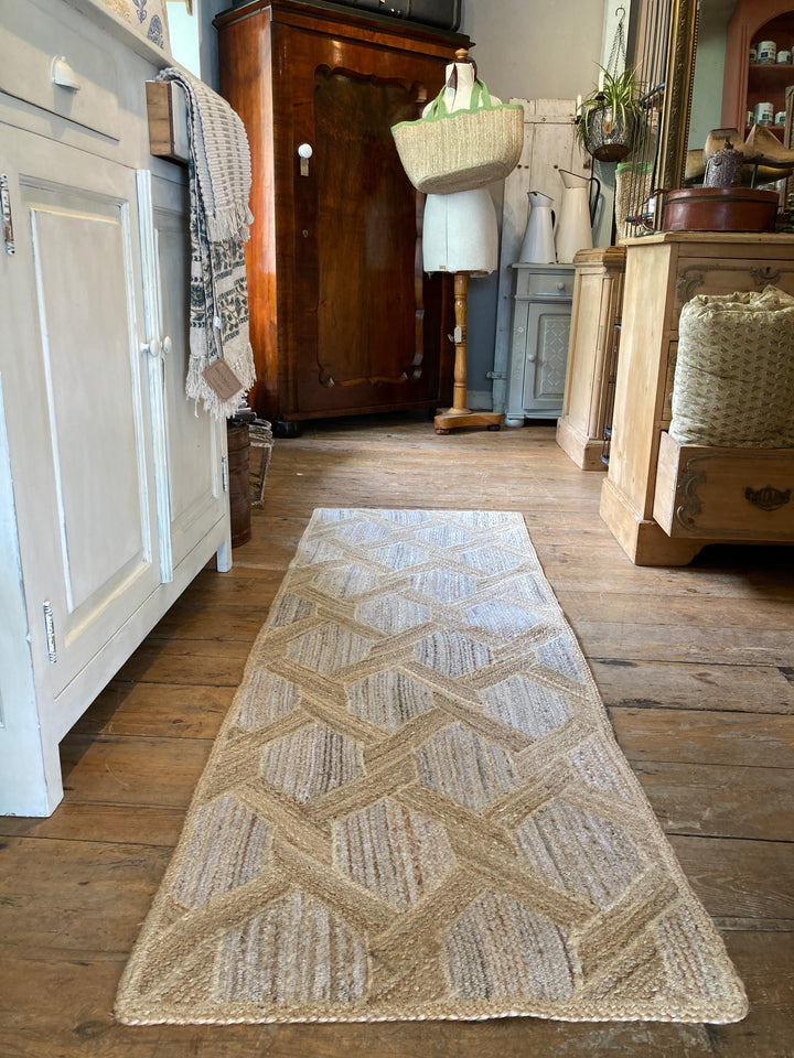 Natural Rope Twist Jute Rug runner at Source for the Goose, Devon