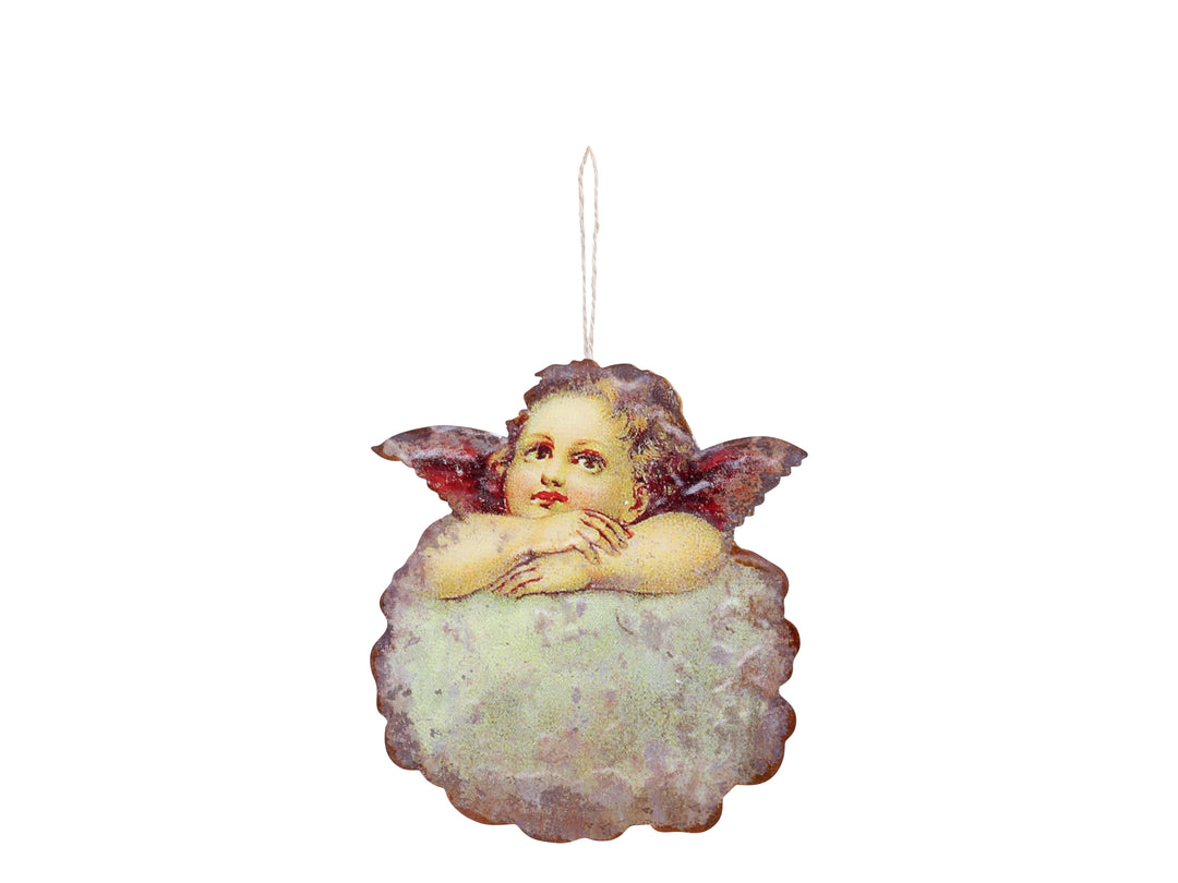 Tin Angel Christmas Ornament for sale at Source for the Goose 