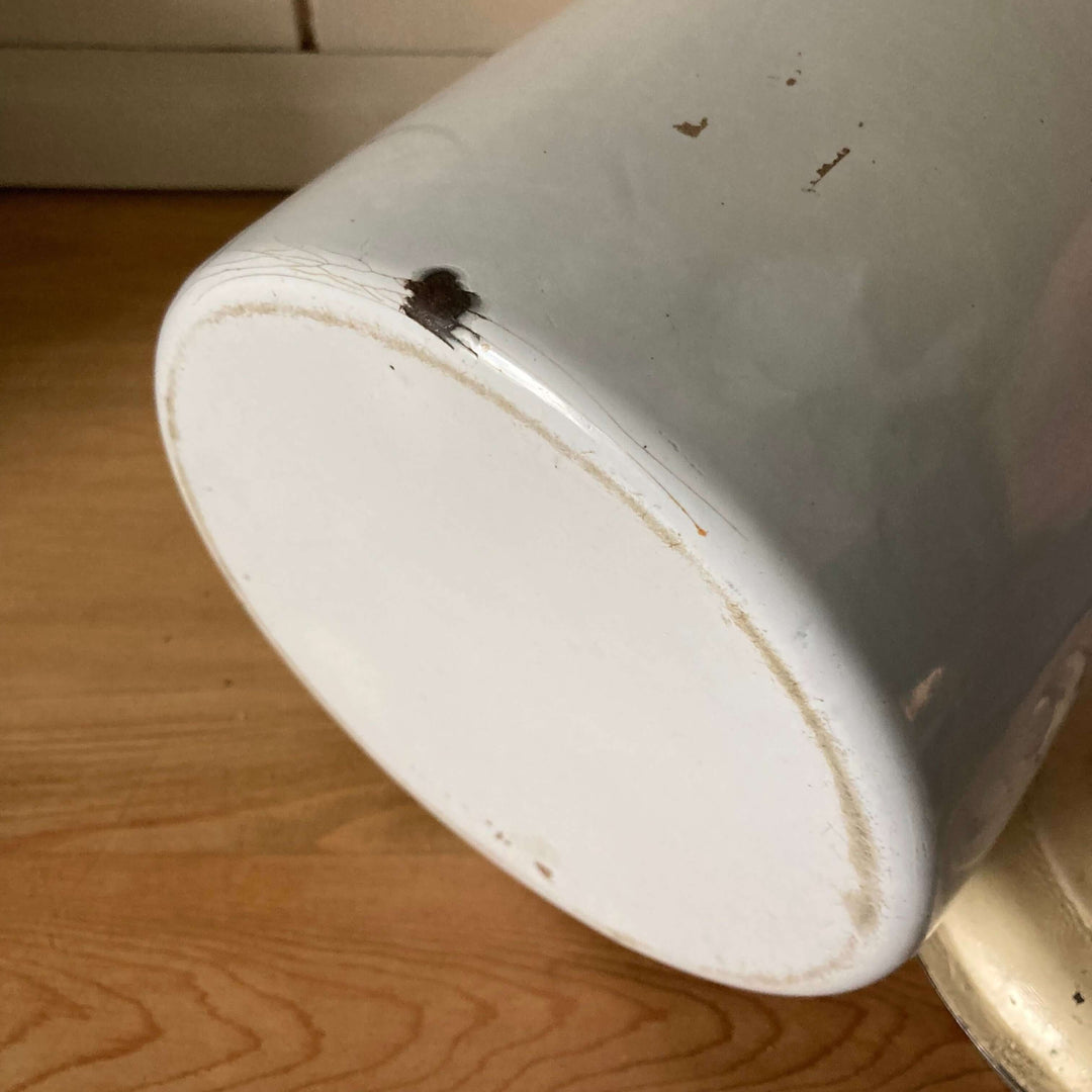 Various Vintage Enamel Kitchen Canisters